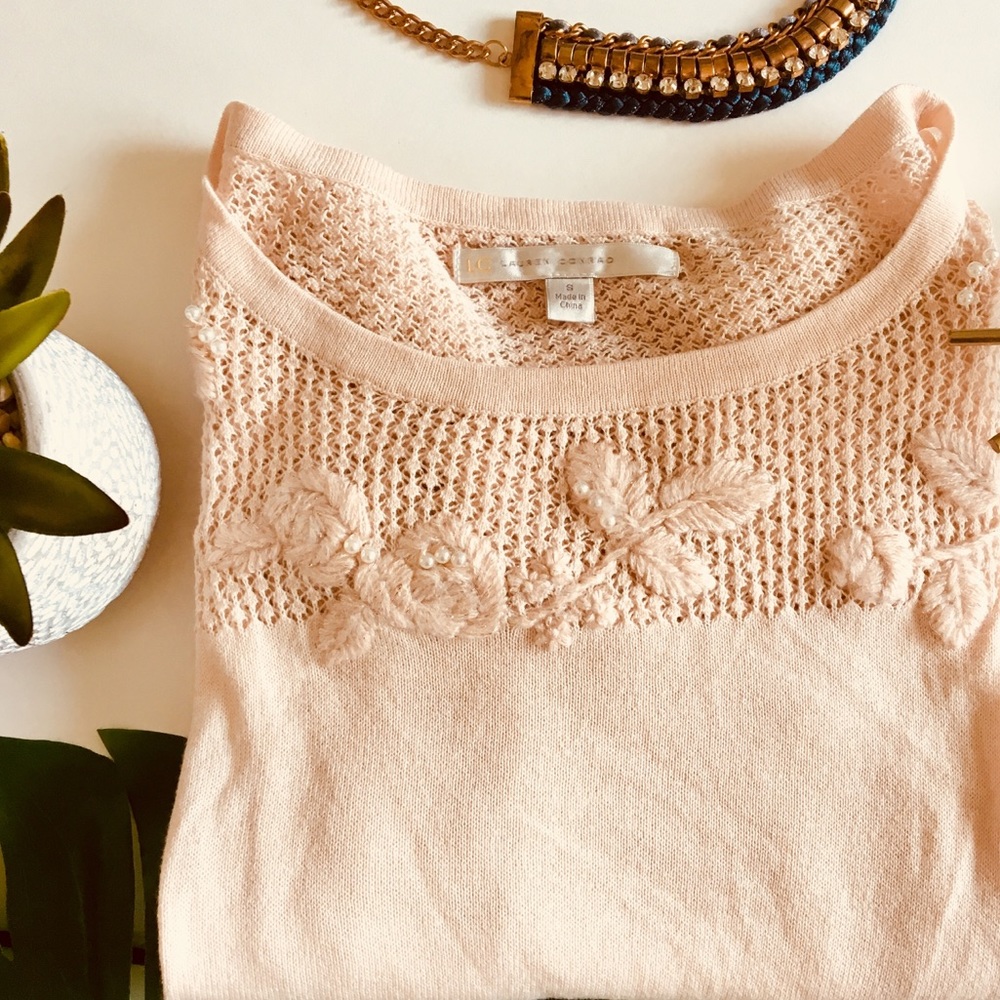 Lauren Conrad Blush Colored Sweater
